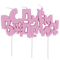 1502-6677 Свеча на пиках С ДР розовая пастель
