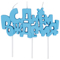 1502-6678 Свеча на пиках С ДР голубая пастель