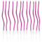 1502-6683 Свечи Волна ярко-роз с подст 13см 12шт/G