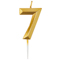 1502-6715 Свеча -цифра "7" Диамант Золото 4,5см/V