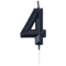 1502-6858 Свеча -цифра "4" Диамант черная 4,5см/V