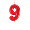 1502-6873 Свеча -цифра "9" Красная 4,5см/V