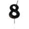 1502-6893 Свеча-цифра "8" Черные брызги 5,6см