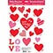 1505-1065 Наклейки на окно Сердца Валентин 20шт/А
