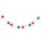 1505-2438 Гирлянда Снежинка крас/бел/зел фетр 3м/G