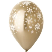 1103-2042 Шелкография 14" хром Gold Снежинки /Ит