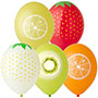 1103-2057 Шар с рисунком + Шелкография 14" Фрукты