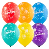 1103-2098 Шелкография паст 14" С ДР Шары Конфетти