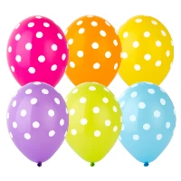 1103-2303 Шелкография пастель 14" Горошек тропики