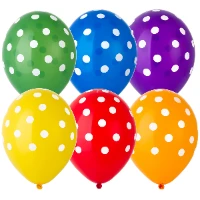 1103-2304 Шелкография пастель 14" Горошек яркий