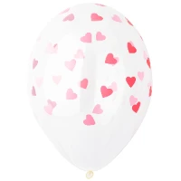 1103-2306 Шелкография кристалл 14" Сердца розовые