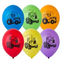 1103-2486 Шар с рисунком 14" Забавный Трактор