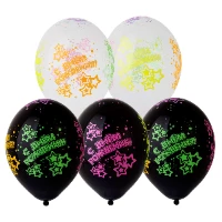 1103-2503 Шелкография ассорти 14" С ДР Неон Party