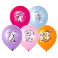 1103-2934 Шар 12" с рис С ДР Единорог Малыш 2цв/E