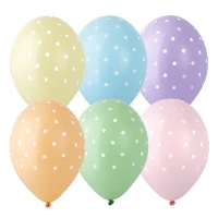 1103-2966 Шелкография пастель 14" Горошек мелкий