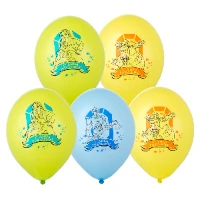 1103-3136 Шар с рис 14" ДР Волшебник Изумр Гор 2цв