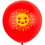 1103-3275 Шар с рисунком 24" Солнце красный