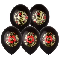1103-3310 Шар с рис 14" Русский стиль Хохлома 2цв