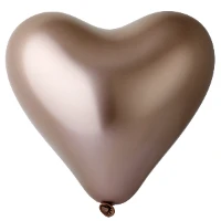 1105-0414 Сердце 12"/096 Хром Shiny Rosegold