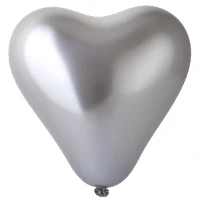 1105-0424 Е Сердце 11" Хром Silver