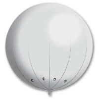 1109-0301 Гигант сфера 2,1 м белый/G