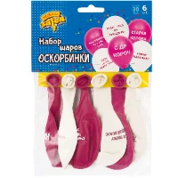 1111-0892 Набор шаров с Оскорблениями роз 30см 6шт