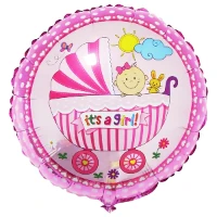 1202-2145 Ф 18" Коляска и малыш девочка/FM