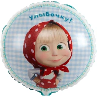 1202-2701 К 18" РУС Маша и Медведь Ромашки