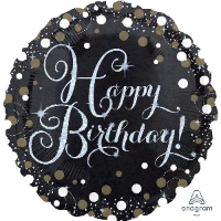 1202-2719 А 18" HB Sparkling Birthday gold S55