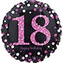 1202-2723  18" HB Sparkling Birthday 18 pink S55