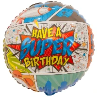1202-3104 Ф 18" HAVE A SUPER BIRTHDAY Комиксы/FM
