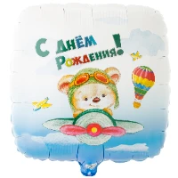 1202-3221 К 18" РУС ДР Мишка-пилот