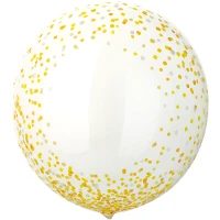1202-3305 К BUBBLE СФЕРА 18" Конфетти жёлтое