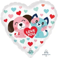 1202-3406 А 18" ILY Котик и Собачка S40