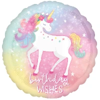 1202-3490 А 18" BIRTHDAY WISHES Единорог СпящийS40
