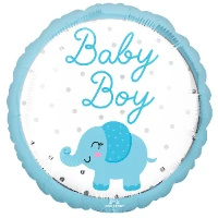1202-3493 А 18" BABY BOY Слоник голубой S40