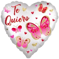 1202-3672 А 18" TE QUIERO Бабочки Red PinkGold S40