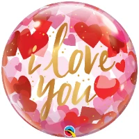1202-3686 П BUBBLE 22" ILY Сердца красные