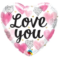 1202-3687 П 18" ILY Сердца розовые
