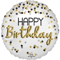 1202-3892 А 18" HB Горошек Black Silver Gold S40