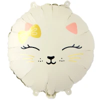 1202-4152 К 18" Кошечка с бантом бежевая