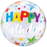 1202-4251 T BUBBLE 22" HB Звезды разноцветные