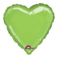 1204-0030 А Б/РИС СЕРДЦЕ 18" Металлик LimeGreen