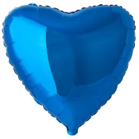1204-0081 Ф Б/РИС 18" СЕРДЦЕ Металлик Blue(FM)