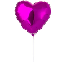 1204-0173 Ф Б/РИС 9" СЕРДЦЕ Металлик Purple(FM)