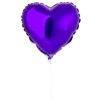 1204-0176 Ф Б/РИС 9" СЕРДЦЕ Металлик Violet(FM)