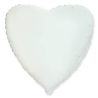 1204-0530 Ф Б/РИС 18" СЕРДЦЕ Пастель White