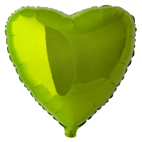 1204-0532 Ф Б/РИС 18" СЕРДЦЕ Металлик Lime Green