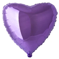 1204-0534 Ф Б/РИС 18" СЕРДЦЕ Металлик Lilac