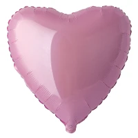 1204-0538 Ф Б/РИС 18" СЕРДЦЕ Пастель Pink